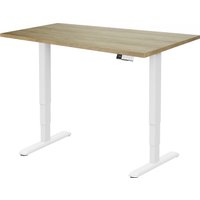 Стол с регулировкой высоты ErgoSmart Unique Ergo Desk 1360x800x36мм (дуб натуральный/белый)