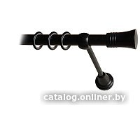 Карниз для штор Lm Decor Гиро 071 1р гладкий 25мм (черный матовый, 3.6м)