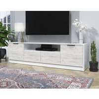 Тумба Интерлиния ТВ Концепт КТ-ТВ4-50 (дуб белый/белый платинум)