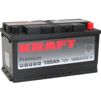 Автомобильный аккумулятор KRAFT Premium R+ (100 А·ч)