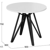Кухонный стол Трия Ройс тип 2 (черный муар/белый)
