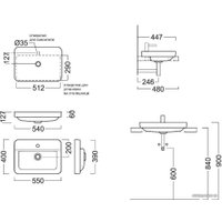 Умывальник Kerama Marazzi Plaza 55 PLR.wbi.55.1 в Лиде