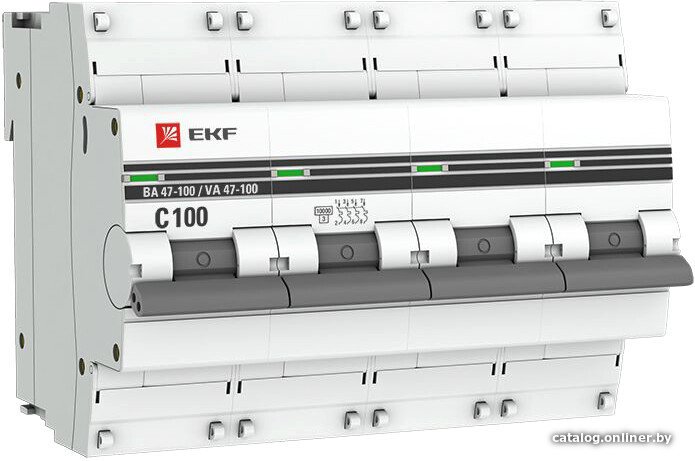 Выключатель автоматический EKF PROxima ВА 47-100 4P 100А (C) 10kA mcb47100-4-100C-pro