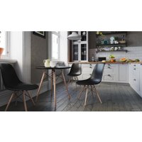 Кухонный стол LoftyHome Quince-80 Z-231KD-B-80 (черный)