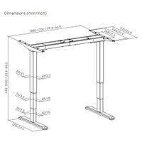 Стол для работы стоя ErgoSmart Unique Ergo Desk 1360x800x36мм (альпийский белый/белый) в Бресте