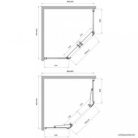 Душевой уголок BelBagno UNO-195-P-2-90-C-Cr