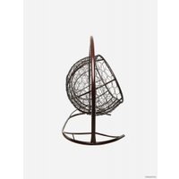 Подвесной диван M-Group Лежебока 11180202 (с коричневым ротангом/бордовая подушка)