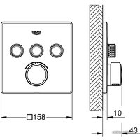 Смеситель без скрытого механизма Grohe SmartControl 29149000