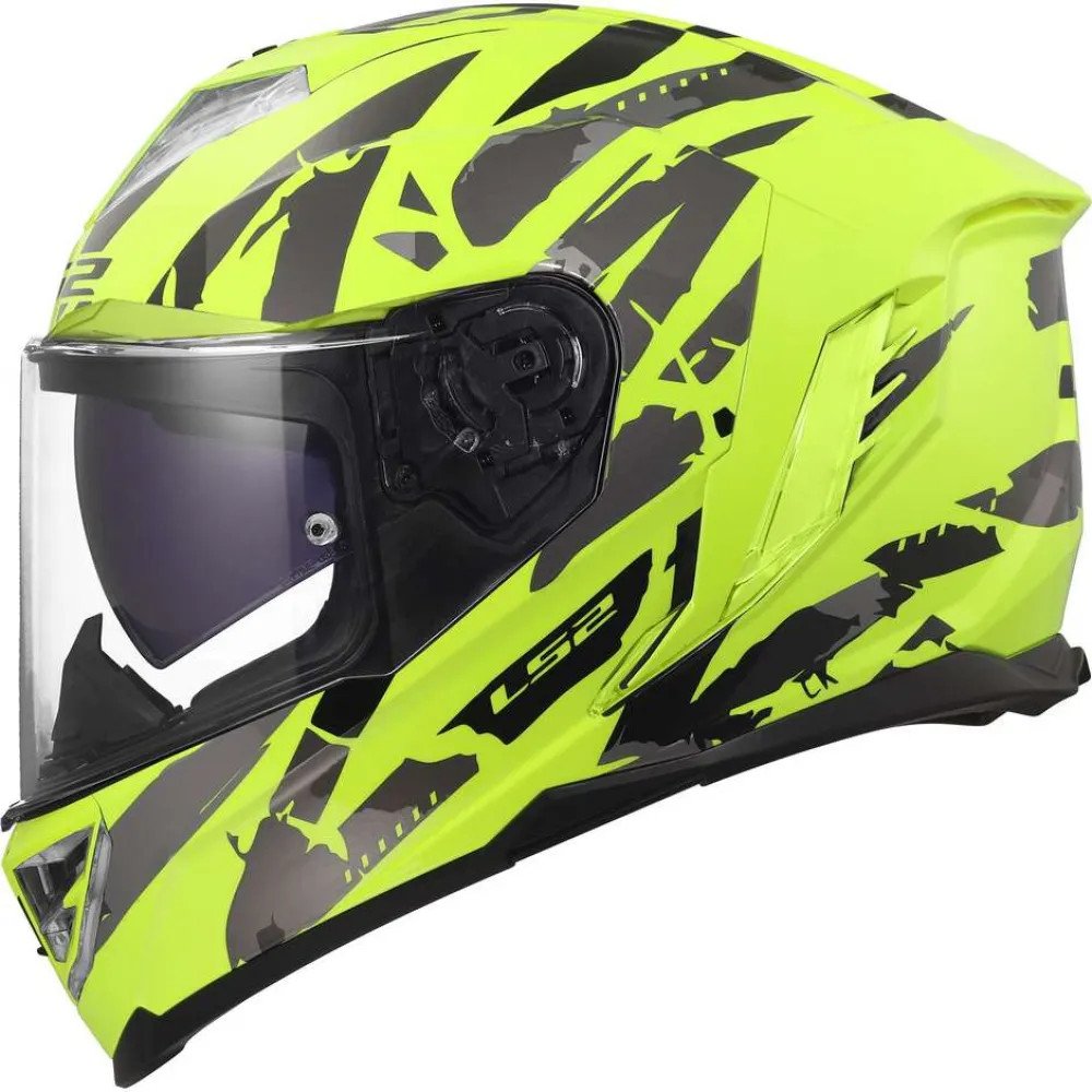 Мотошлем LS2 FF818 Storm III Kaos (XL, желтый)