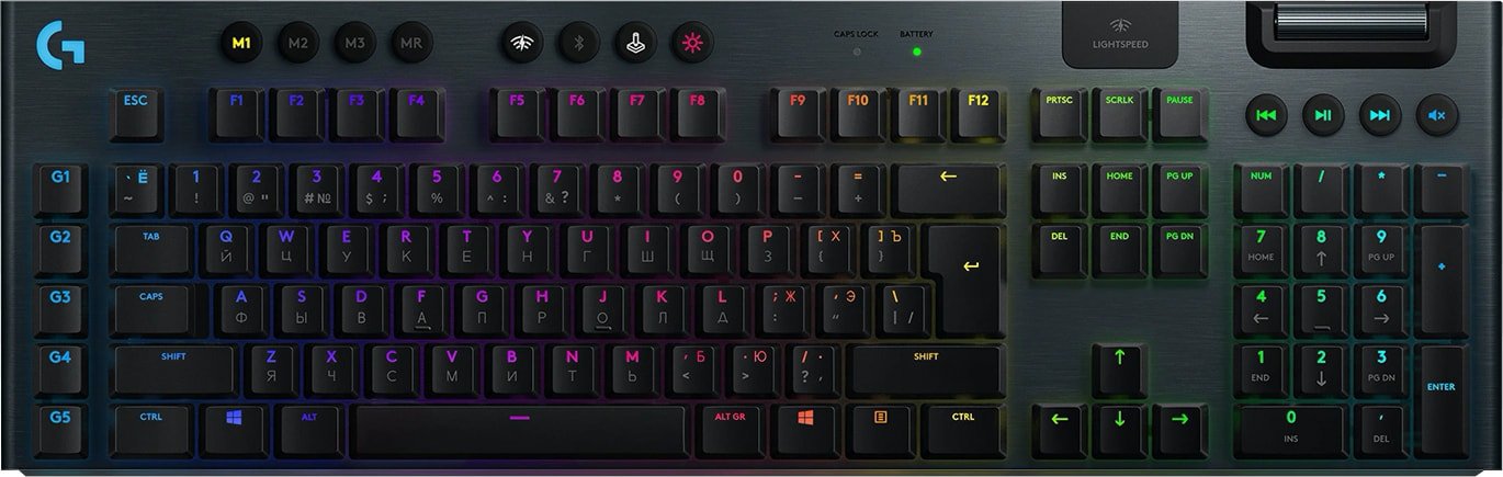 

Клавиатура Logitech G915 Lightspeed GL Clicky 920-009111 (нет кириллицы)