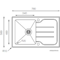 Кухонная мойка ZorG GS 7850 (черный)