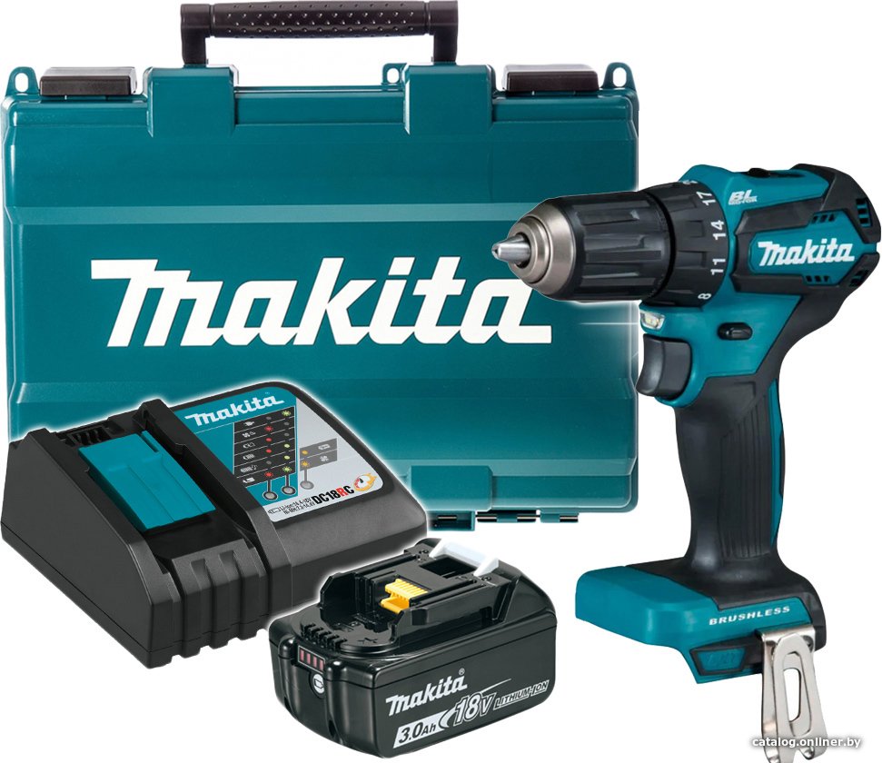 Дрель-шуруповерт Makita DDF485RF (с 1-м АКБ, кейс)