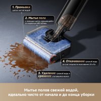 Вертикальный моющий пылесос Dreame G12 Wet and Dry Vacuum HHR32A (евровилка, черный)