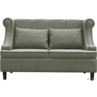 Диван Brioli Людвиг двухместный (микровелюр, В8 светло-серый)