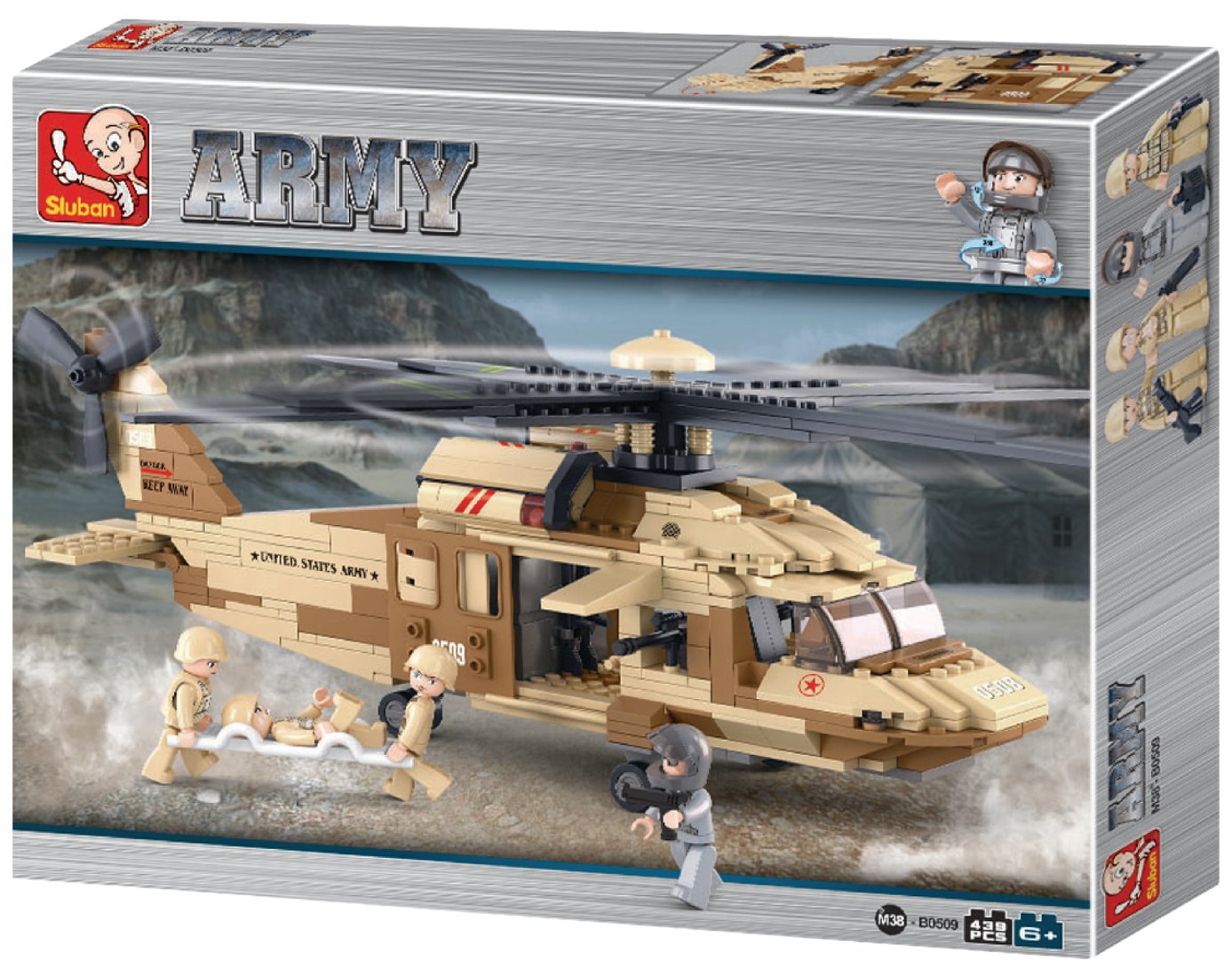 

Конструктор Sluban M38-B0509 Вертолет Черный ястреб