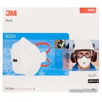 Респиратор-полумаска 3M Противоаэрозольная фильтрующая полумаска Aura 9332+