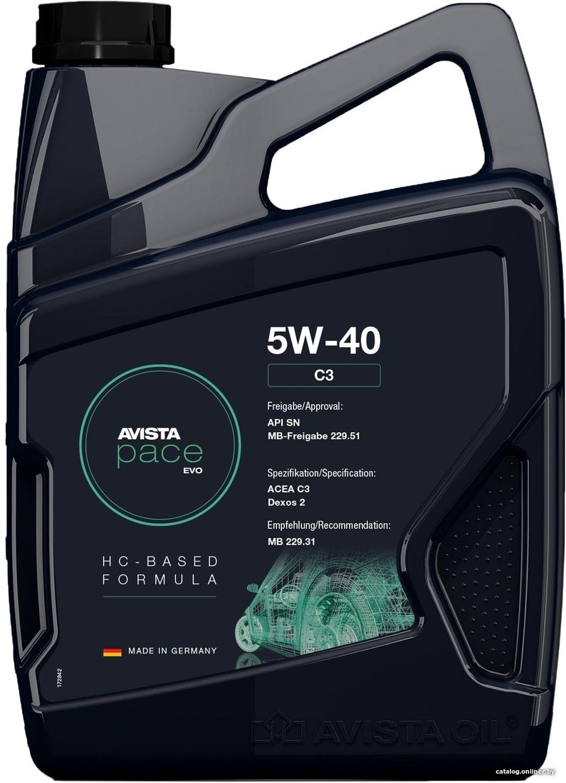 Моторное масло Avista pace EVO C3 5W-40 5л