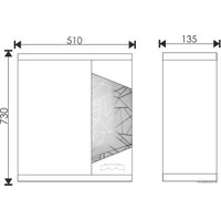  Eva Gold Шкаф с зеркалом Andrea 50 (белый)