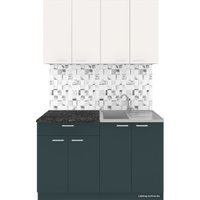 Готовая кухня Агута Альфа 2.4 (скандинавское дерево/скандинавское дерево/кастилло темный)