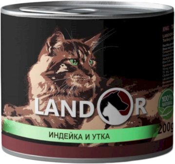 

Консервированный корм для кошек Landor Kitten Turkey and Duck 200 г