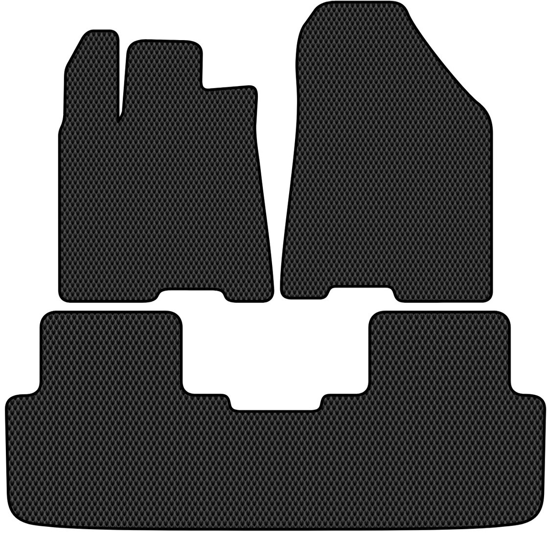 

Комплект ковриков для авто Alicosta Changan CS95 II (suv) 2023 - Н.В. (черный, ромб)