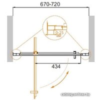 Душевая дверь Cezares Molveno-BA-1-70-C-Cr-IV