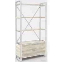 Стеллаж Hype Mebel Стандарт Люкс 50x170 (белый/древесина белая)