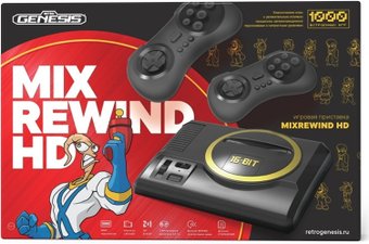 Игровая приставка Retro Genesis MixRewind HD (2 беспроводных геймпада, 1000 игр)