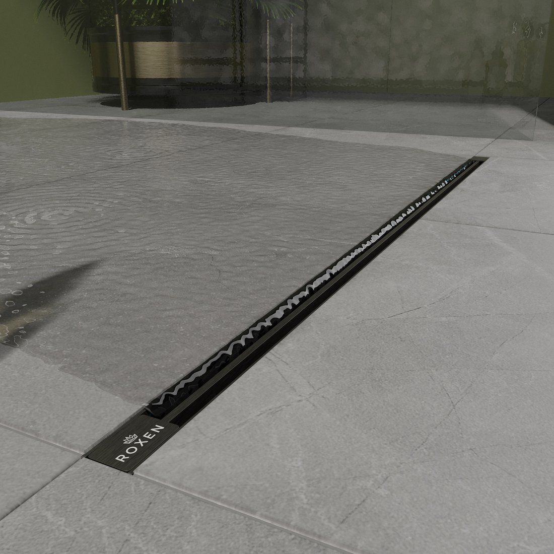 

Трап/канал Roxen Slim GunMetal 91060-60GM