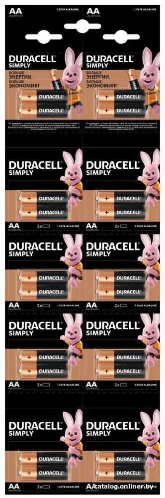 Батарейка DURACELL LR6 2x10 BL20 20/200