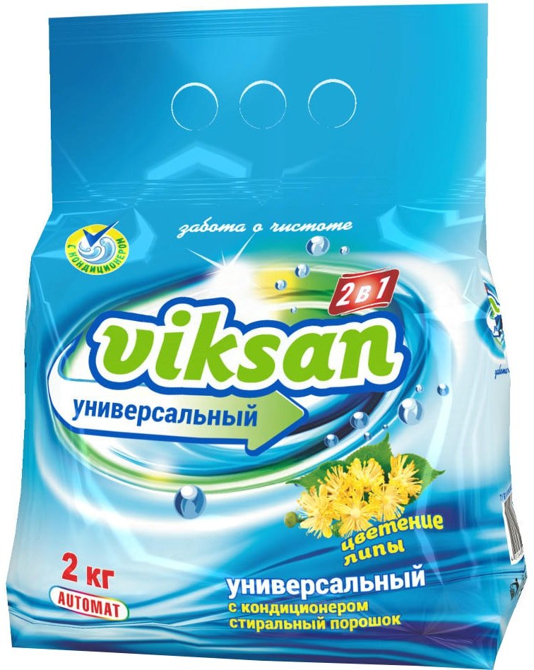 

Стиральный порошок Viksan автомат с кондиционером 2 в 1 Цветение липы 2 кг