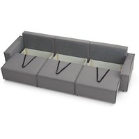 Диван Mio Tesoro Дюссельдорф 293 1.5ек-1.5ек-1.5ек (1174 Savanna Plus Ash)