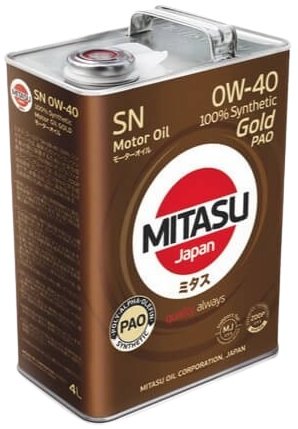 

Моторное масло Mitasu Gold 0W-40 4л