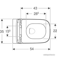 Унитаз подвесной Geberit Smyle Square Rimfree 500.683.00.2