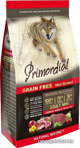 Сухой корм для собак Primordial GF Dog Mini Adult Boar & Lamb (кабан и ягненок) 6 кг