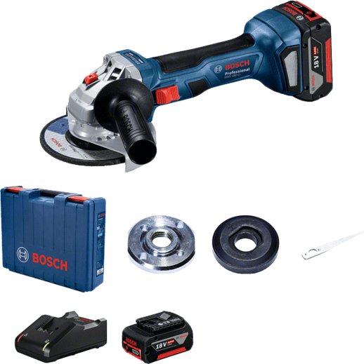 

Угловая шлифмашина Bosch GWS 180-LI Professional 06019H9021 (с 2-мя АКБ, кейс)