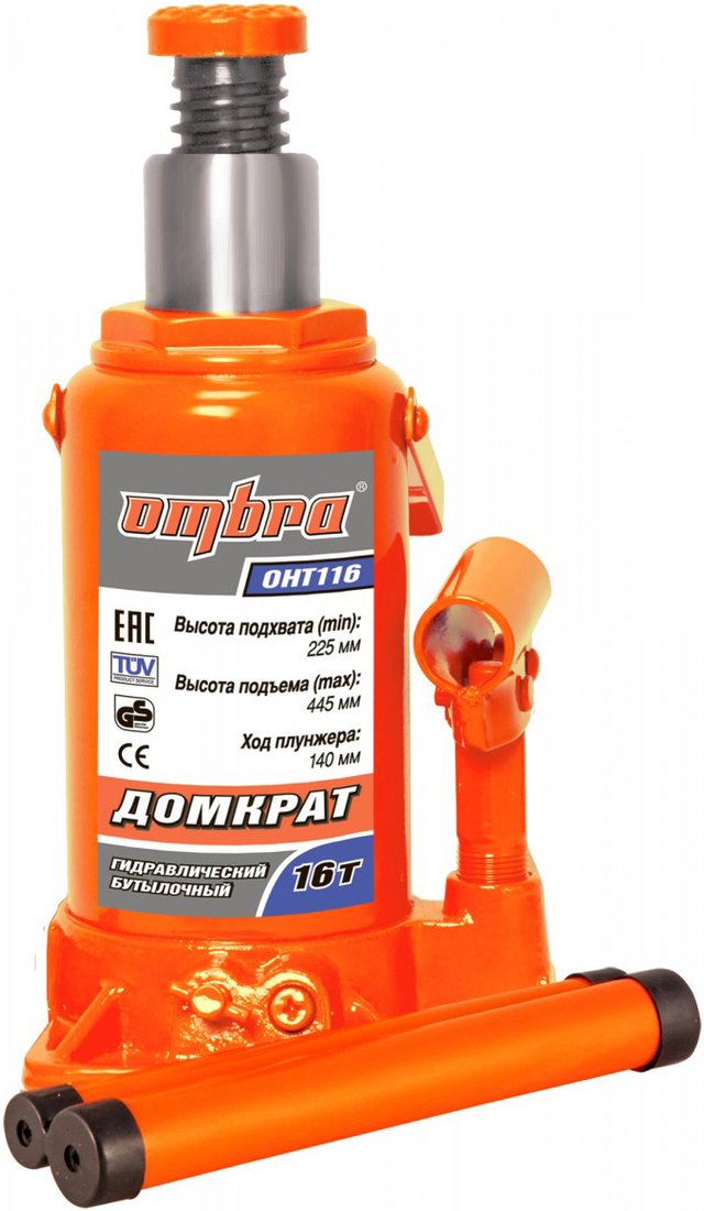 

Бутылочный домкрат Ombra OHT116 16т