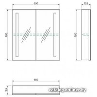  Какса-А Шкаф с зеркалом Практик 65