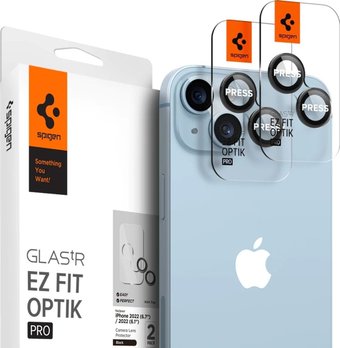 Защитное стекло Spigen Optik Pro TR EZ Fit Lens Protector для iPhone 14/14 Plus AGL05213 (2шт)