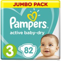 Подгузники Pampers Active Baby-Dry 3 Midi (82 шт) в Бобруйске