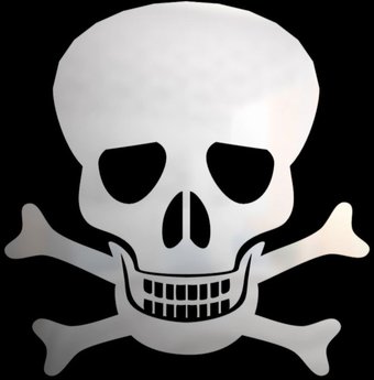 Самоклеящийся зеркальный декор MirrorWall Череп