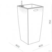 Кашпо Элластик-Пласт Ola Dom Rattan (31л, антрацит)
