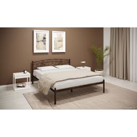 Кровать Князев Мебель Лилия 140x190 ЛЛЯ.140.190.М (медный антик)