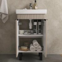  Volna Тумба с умывальником Lotty 50.2D Тигода + Тигода 50 (латте, напольная)