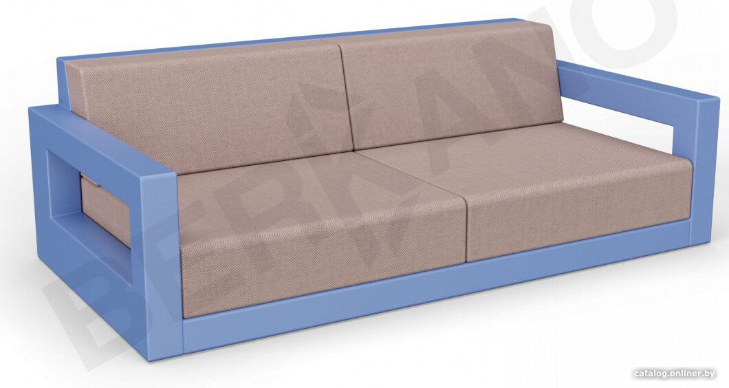 Садовый диван Berkano Quarter lounge с подушками 250_009_17 (синий/кофейный)