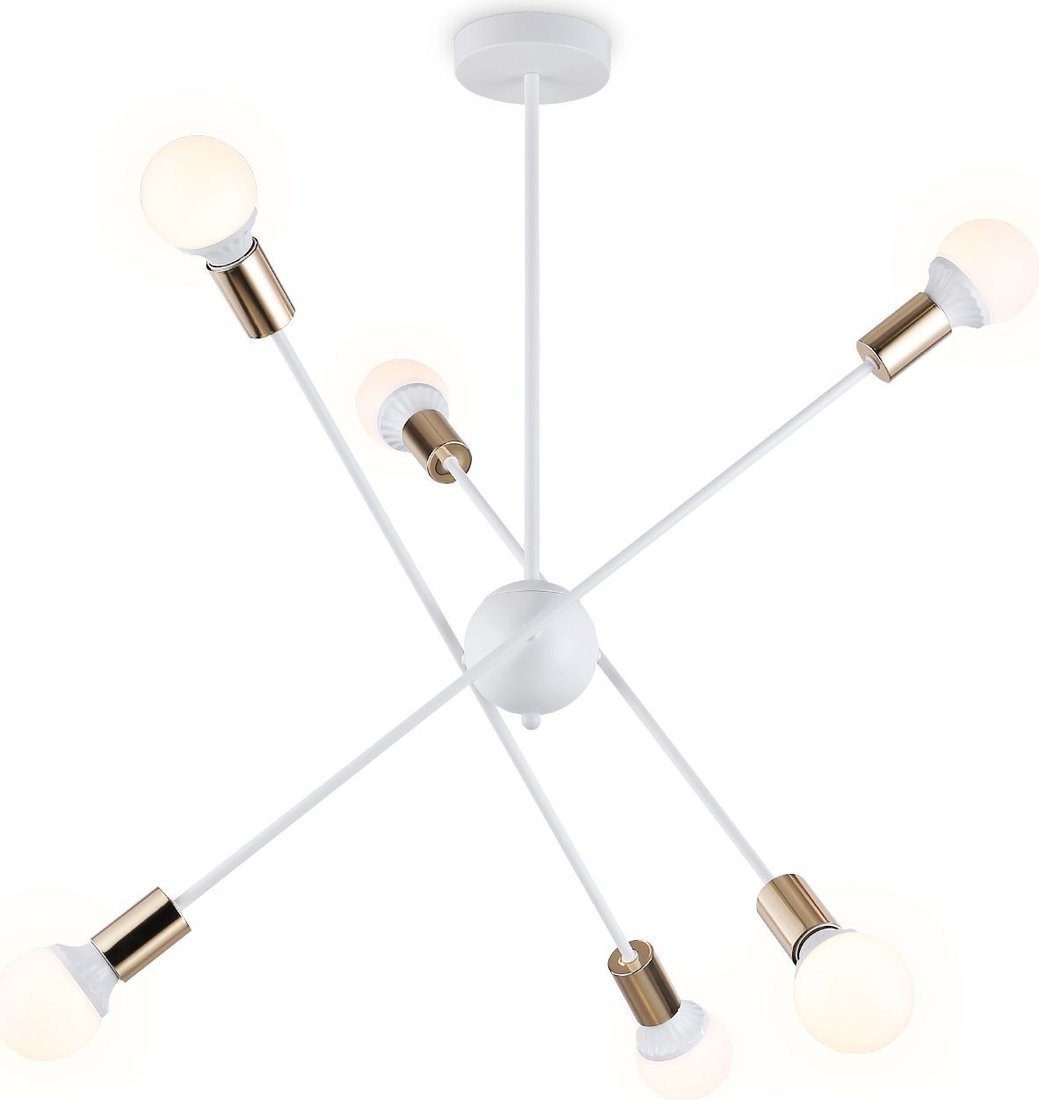 

Подвесная люстра Ambrella light Traditional TR80432/6 WH/GD