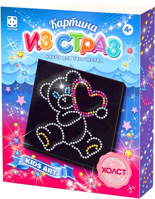 

Набор для создания поделок/игрушек Фантазер Картина из страз. Мишка 257313