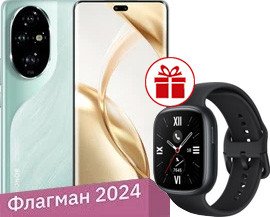 

Смартфон HONOR 200 Pro 12GB/512GB международная версия (океанический голубой) и умные часы HONOR Watch 4 (черный) по акции