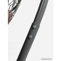 Подвесной диван M-Group Лежебока 11180305 (с серым ротангом/коричневая подушка)