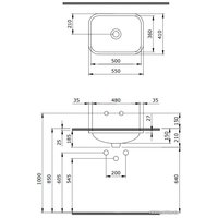 Умывальник Bocchi Scala (белый) 1006-001-0125